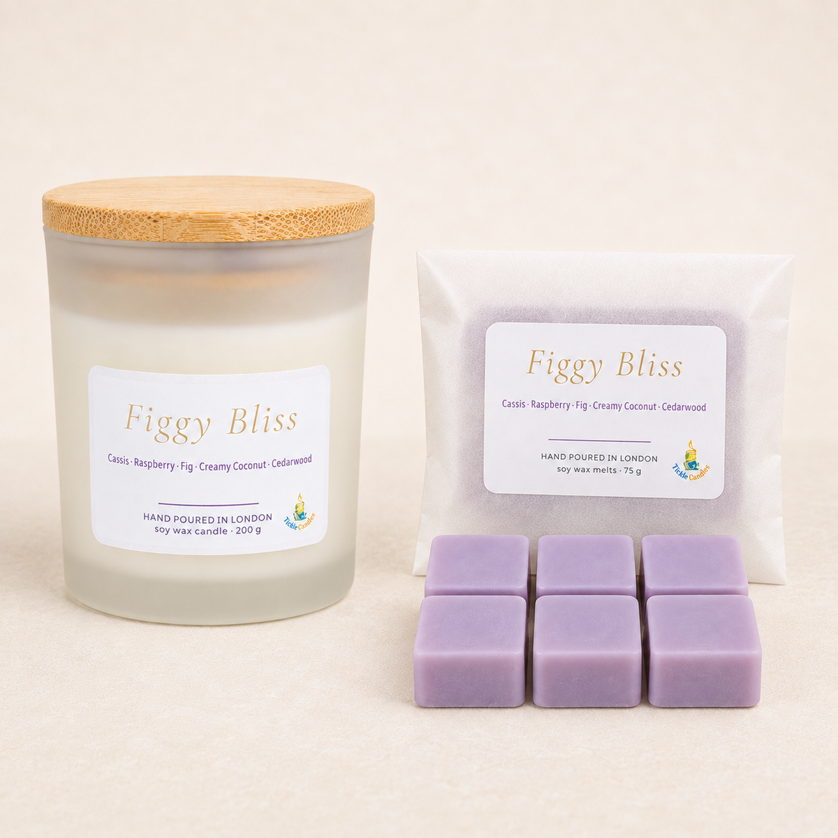 Figgy Bliss – Cassis & Fig Soy Candle & Wax Melt Duo